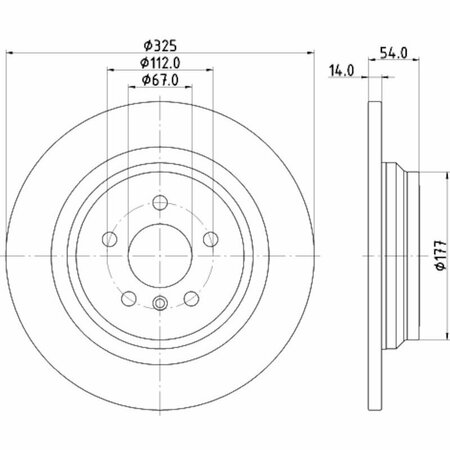 Pagid Brakes Brake Disc (Pr-Ea/Bx-2), 355122861 355122861